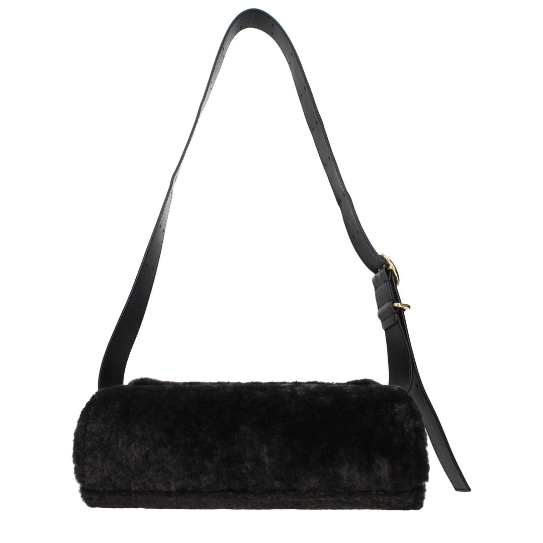 Jil Sander Black Fur Crossbody Bag