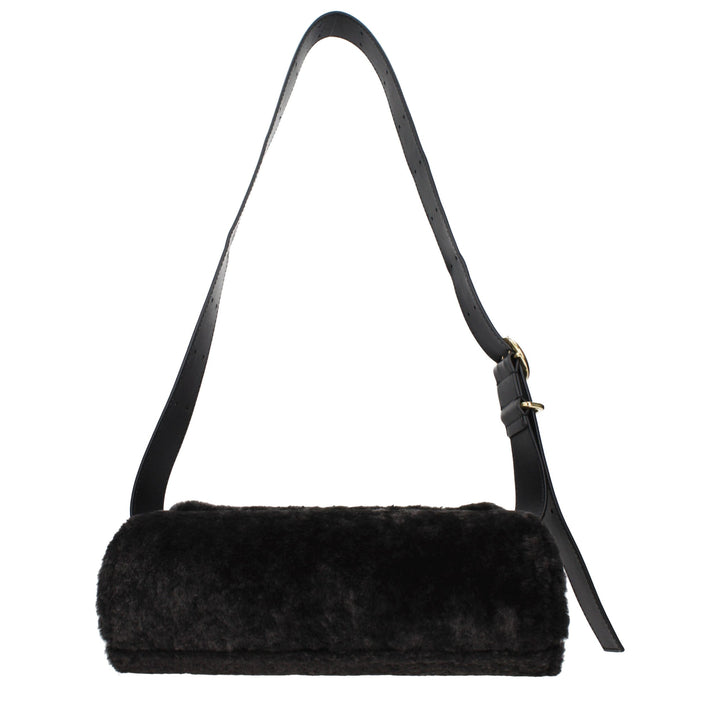 Jil Sander Black Fur Crossbody Bag