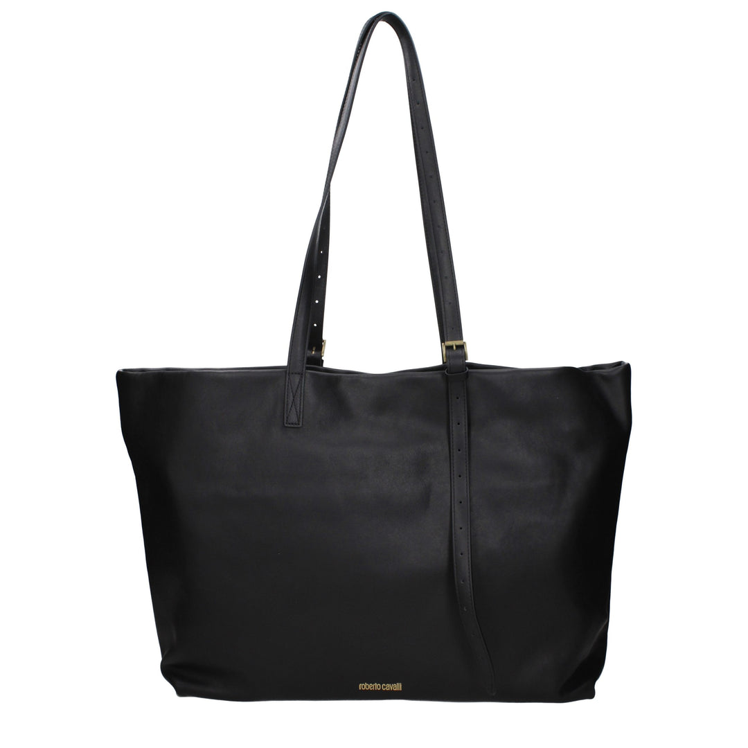 Roberto Cavalli Black Leather Shoulder Bag