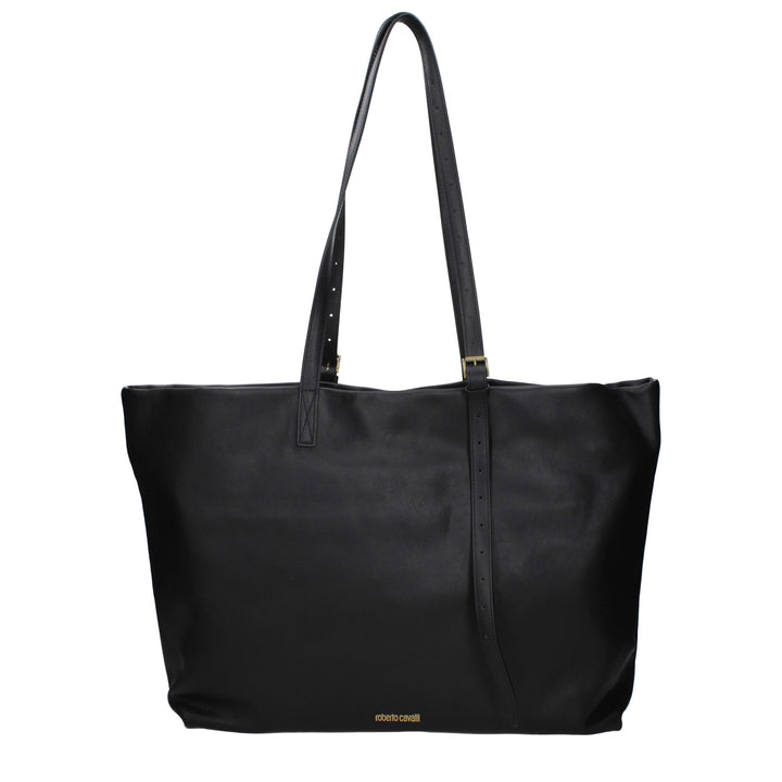 Roberto Cavalli Black Leather Shoulder Bag