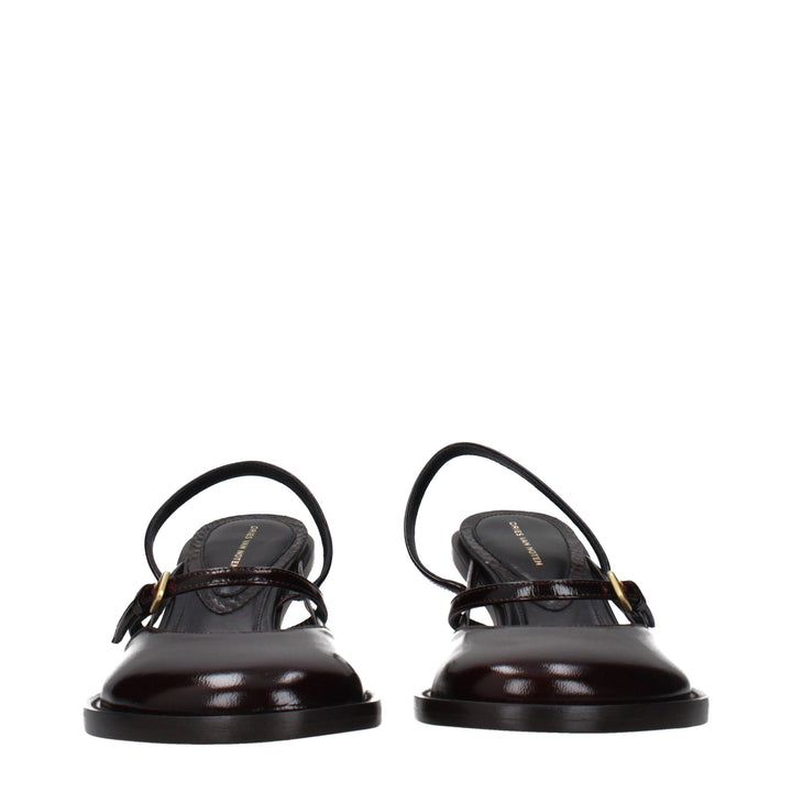 Dries Van Noten Brown Leather Platform Sandals