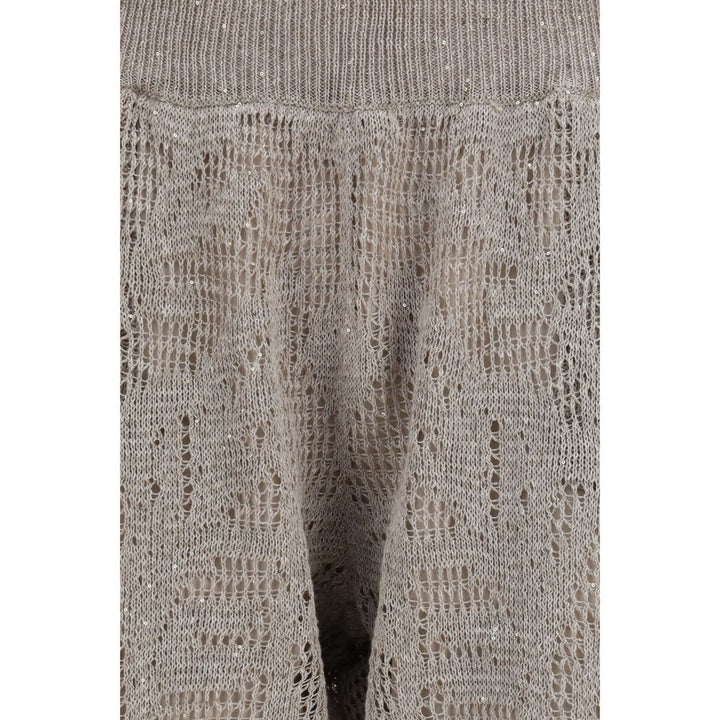 Brunello Cucinelli Beige Linen Casual Pants