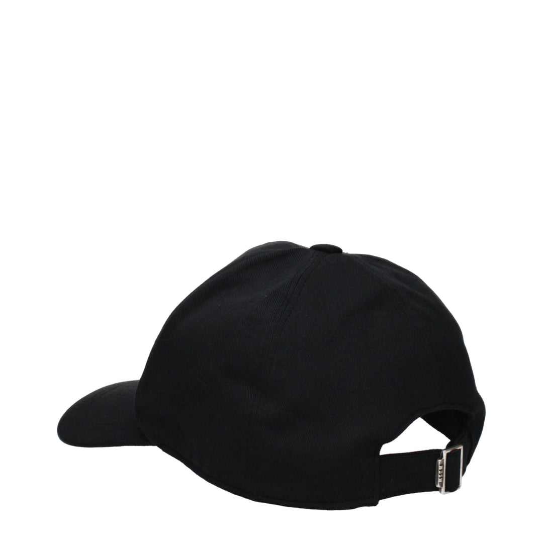 MSGM Black Cotton Cap (Baseball Hat)