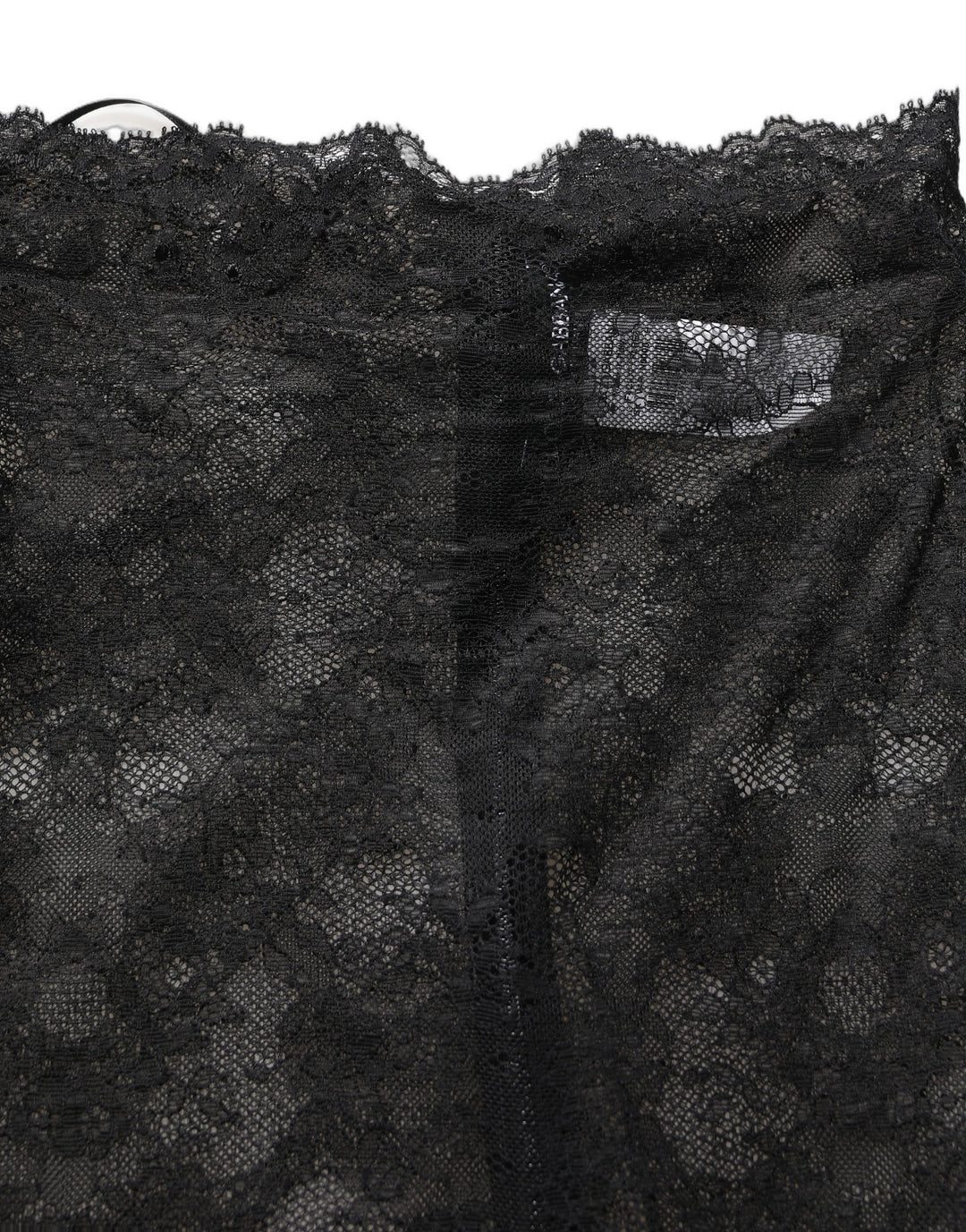 Dolce & Gabbana Black Floral Lace High Waist KneeLength Skirt