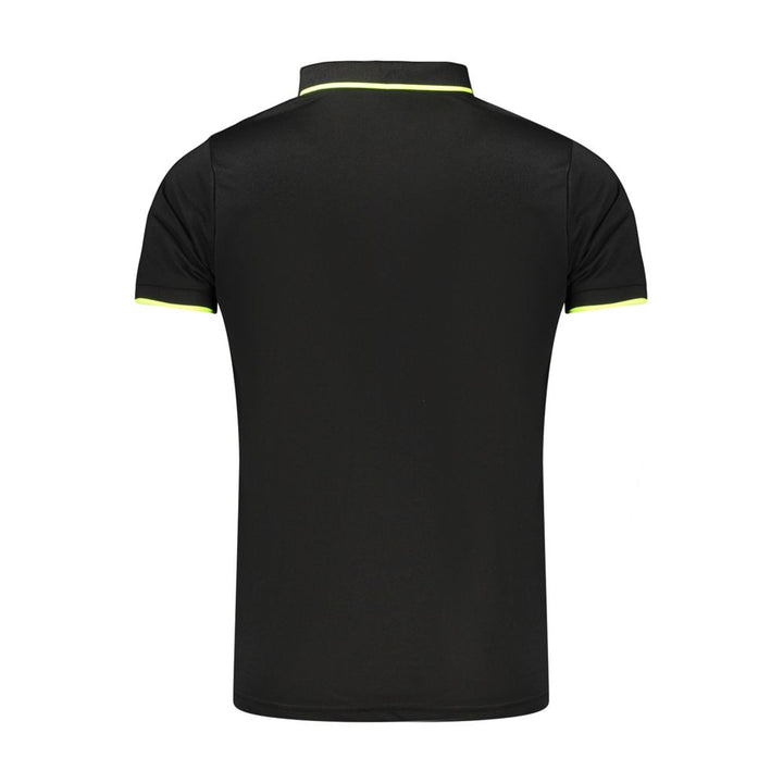 Lotto Black Polyester Men's Polo Shirt