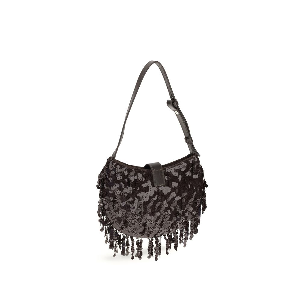 Staud Brown Polyester Shoulder Bag