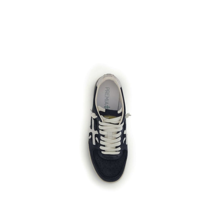 Premiata Blue Calf Leather Bos Taurus Low Top Sneakers