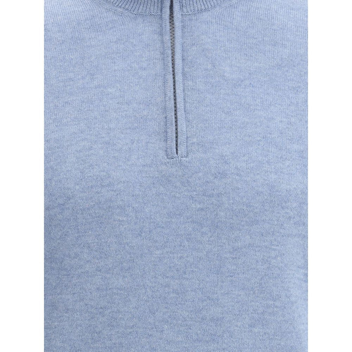 Brunello Cucinelli Blue Cashmere Sweater