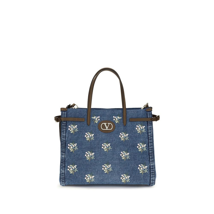 Valentino Garavani Blue Cotton Shoulder Bag