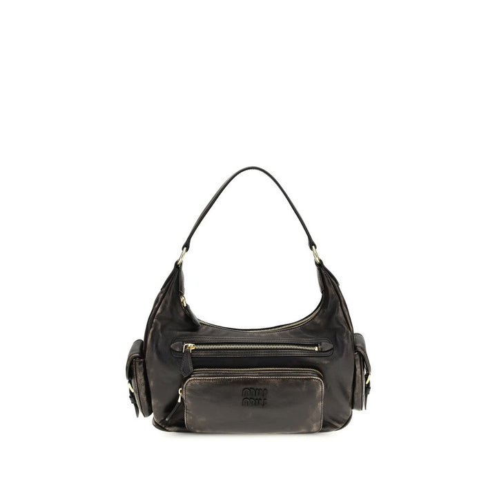 Miu Miu Brown Calf Leather Bos Taurus Shoulder Bag