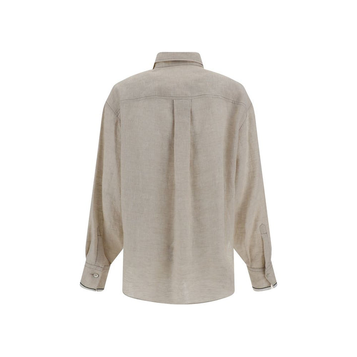 Brunello Cucinelli Beige Linen Shirt