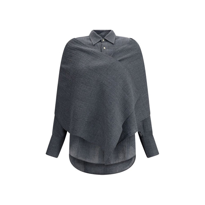 Darkpark Gray Wool Dress Shirt