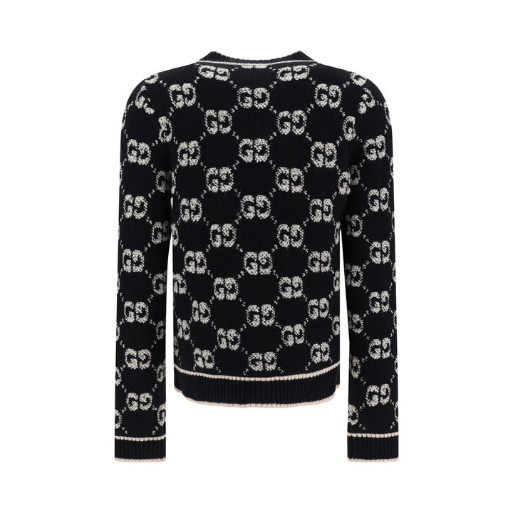 Gucci Black Wool Oves Aries Cardigan