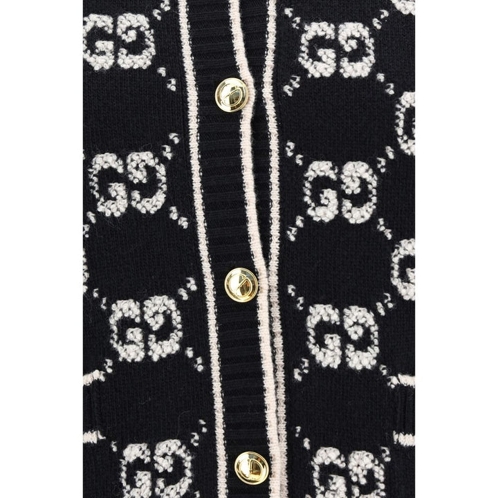 Gucci Black Wool Oves Aries Cardigan