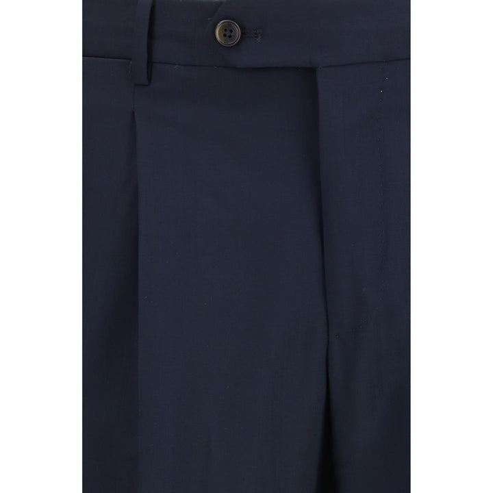 PT Torino Blue Wool Oves Aries Casual Pants