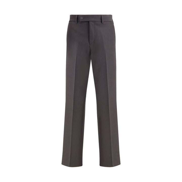Fendi Brown Wool Oves Aries Dress Pants