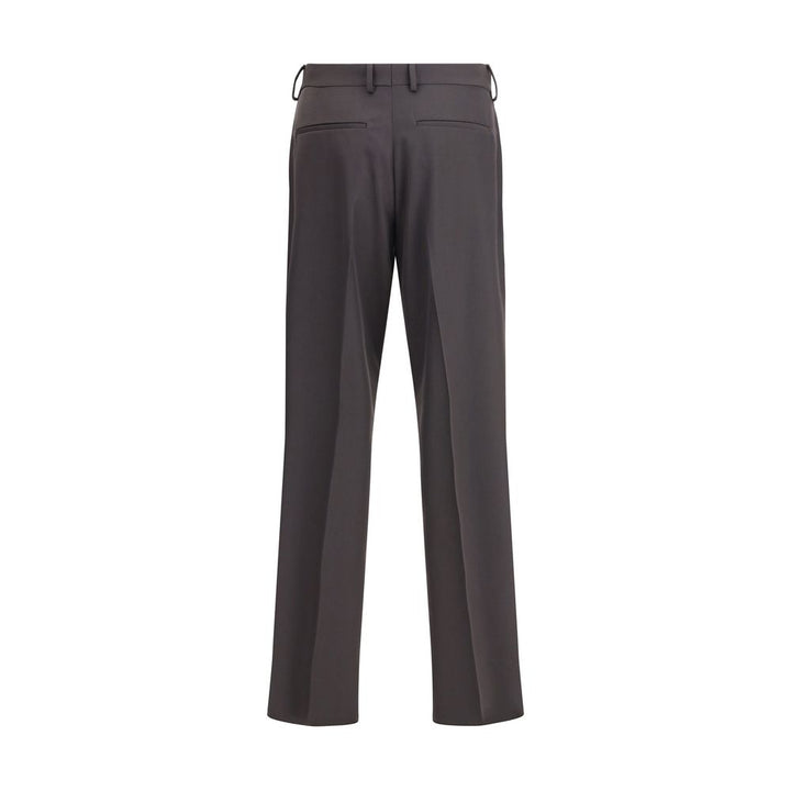 Fendi Brown Wool Oves Aries Dress Pants