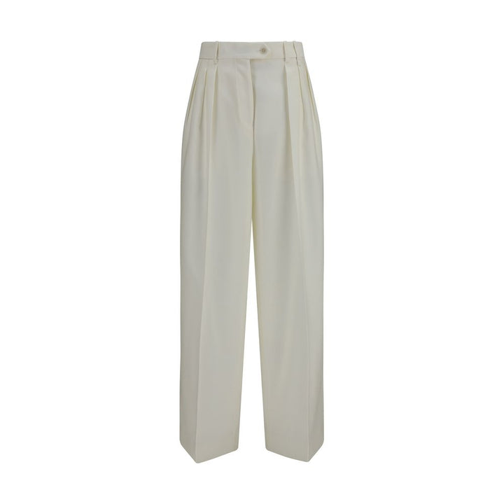 Calvin Klein White Wool Oves Aries Casual Pants