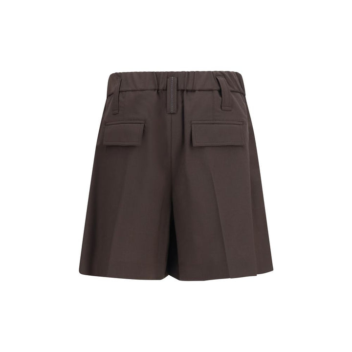Brunello Cucinelli Brown Wool Oves Aries Bermuda Shorts