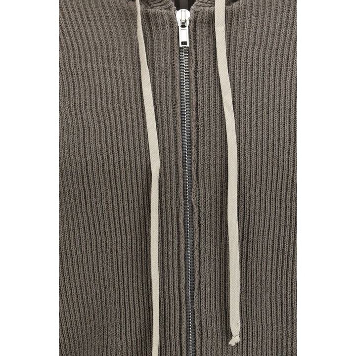 Rick Owens Gray Wool Oves Aries Hoodie