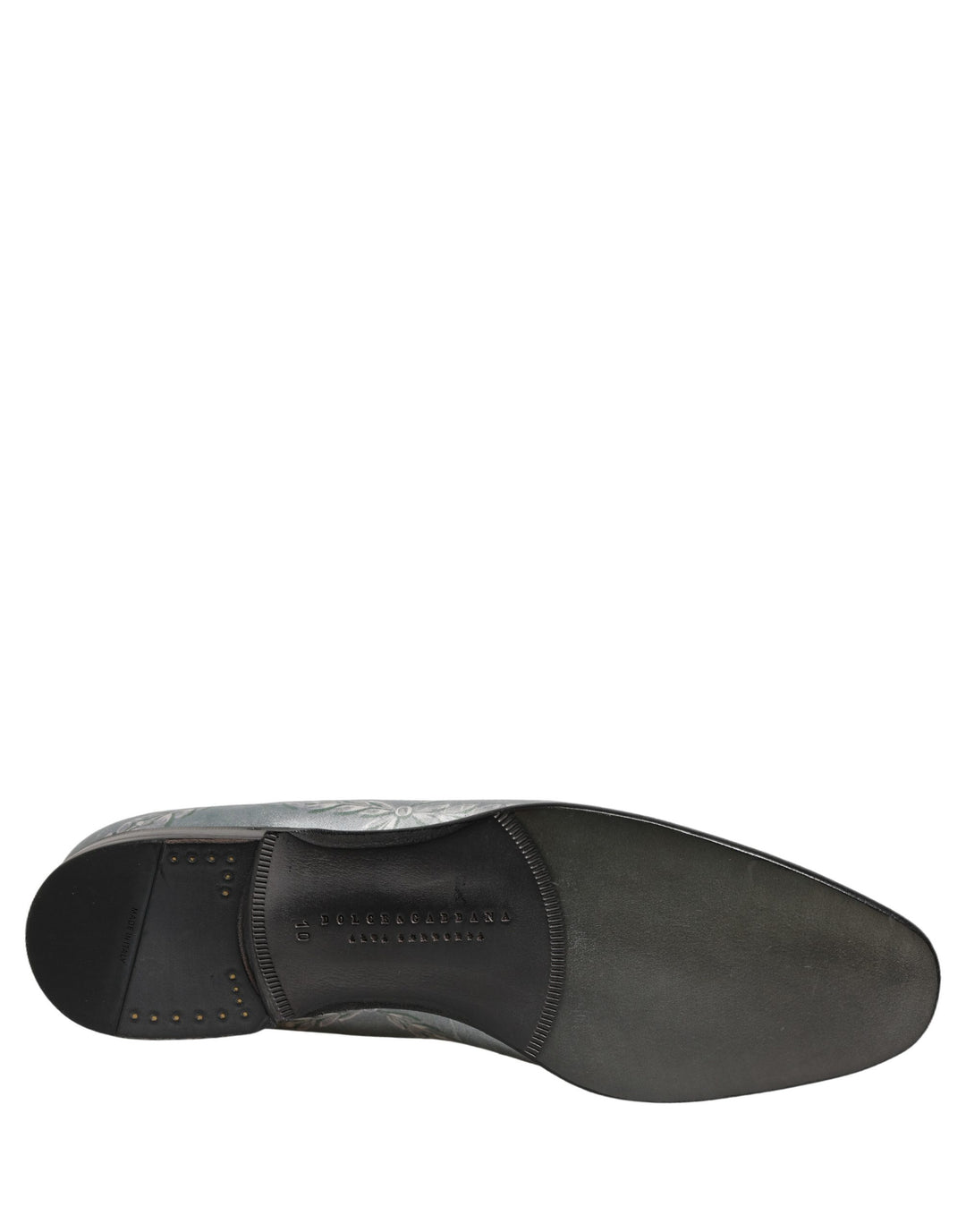Dolce & Gabbana Gray Baroque Angel Velvet Men Loafers Shoes