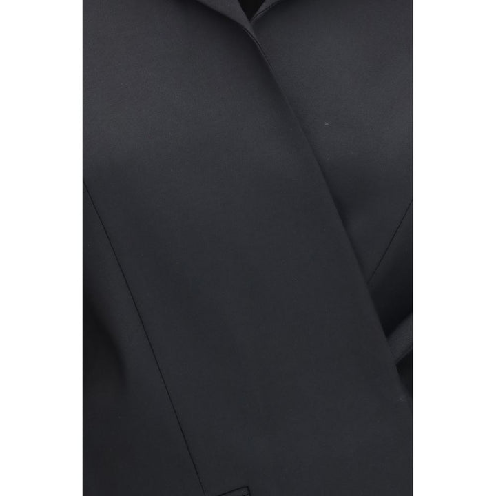 Khaite Black Wool Oves Aries Full-Length Jacket