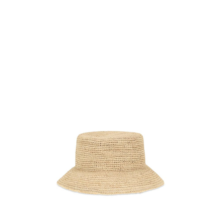 Jacquemus Beige Raffia Bucket Hat