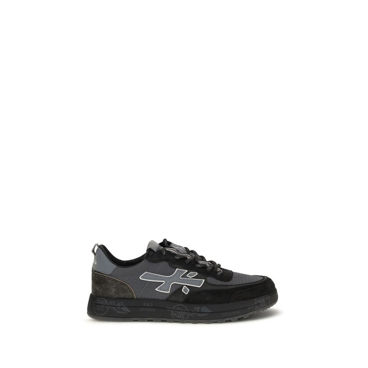 Premiata Black Calf Leather Bos Taurus Low Top Sneakers