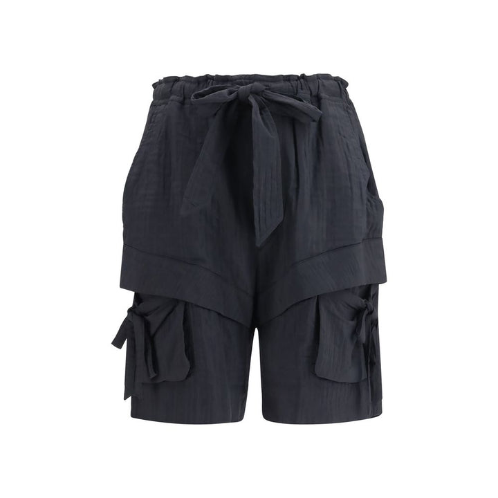 Marant Etoile Black Viscose Bermuda Shorts