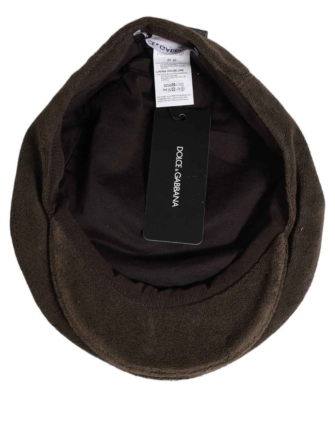 Dolce & Gabbana Men Brown Cotton Newsboy Cloth Capello Hat