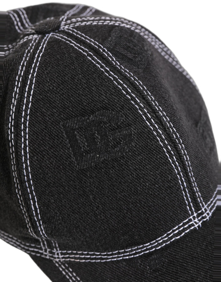 Dolce & Gabbana Men Black Cotton 6 Panel Baseball Capello Hat
