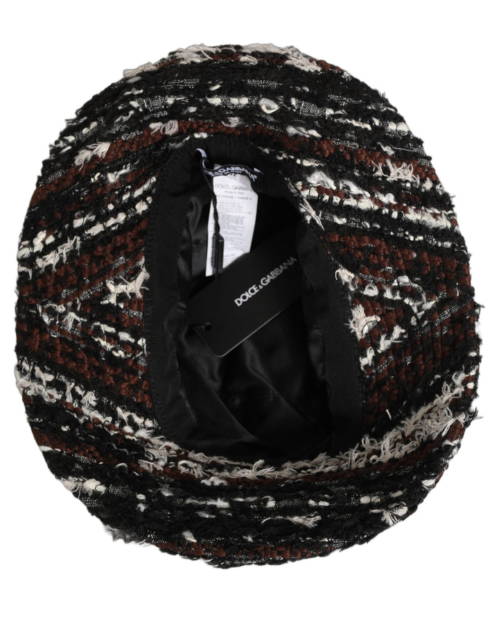 Dolce & Gabbana Women Multicolor Acrylic Tweed Bucket Capello Hat