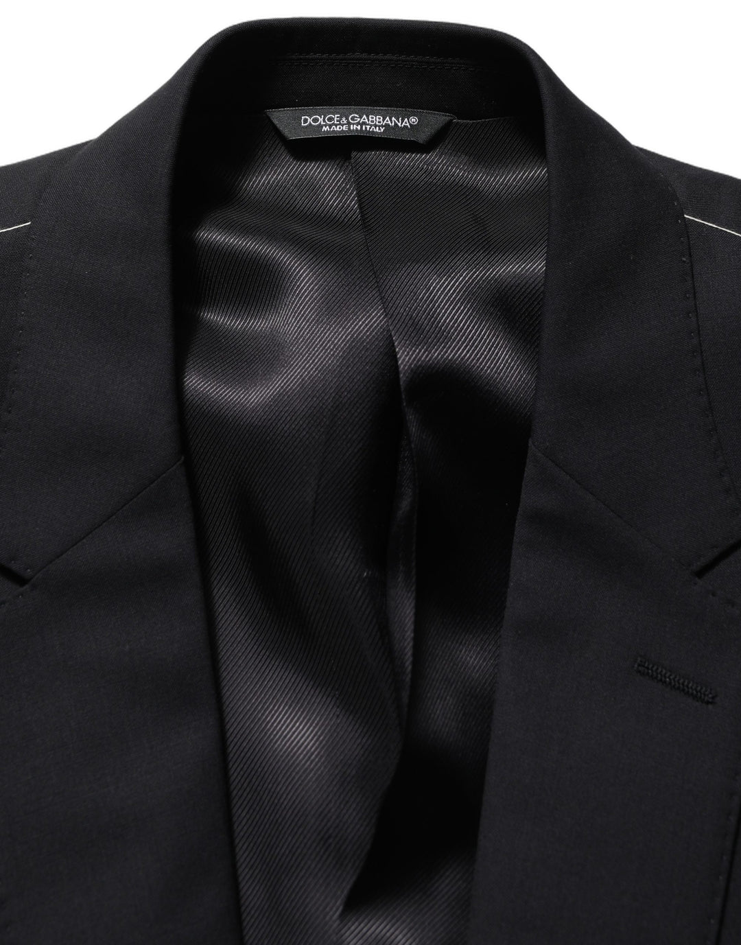 Dolce & Gabbana Black Wool Single Breasted Blazer Jacket