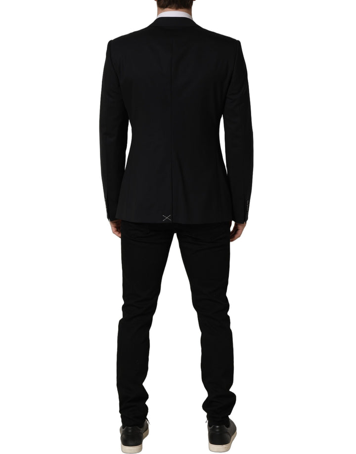 Dolce & Gabbana Black Wool Single Breasted Blazer Jacket