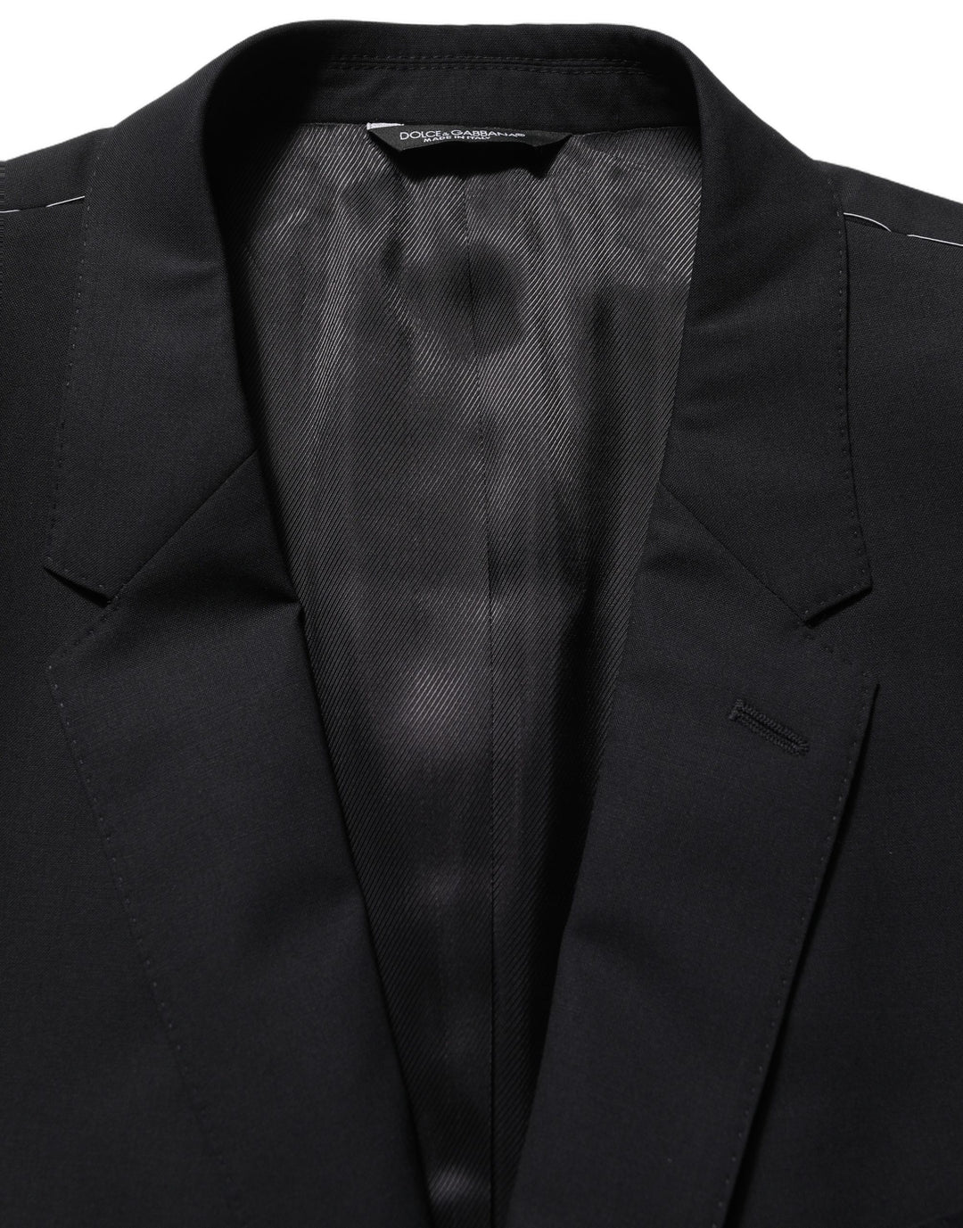 Dolce & Gabbana Black Wool Single Breasted Blazer Jacket