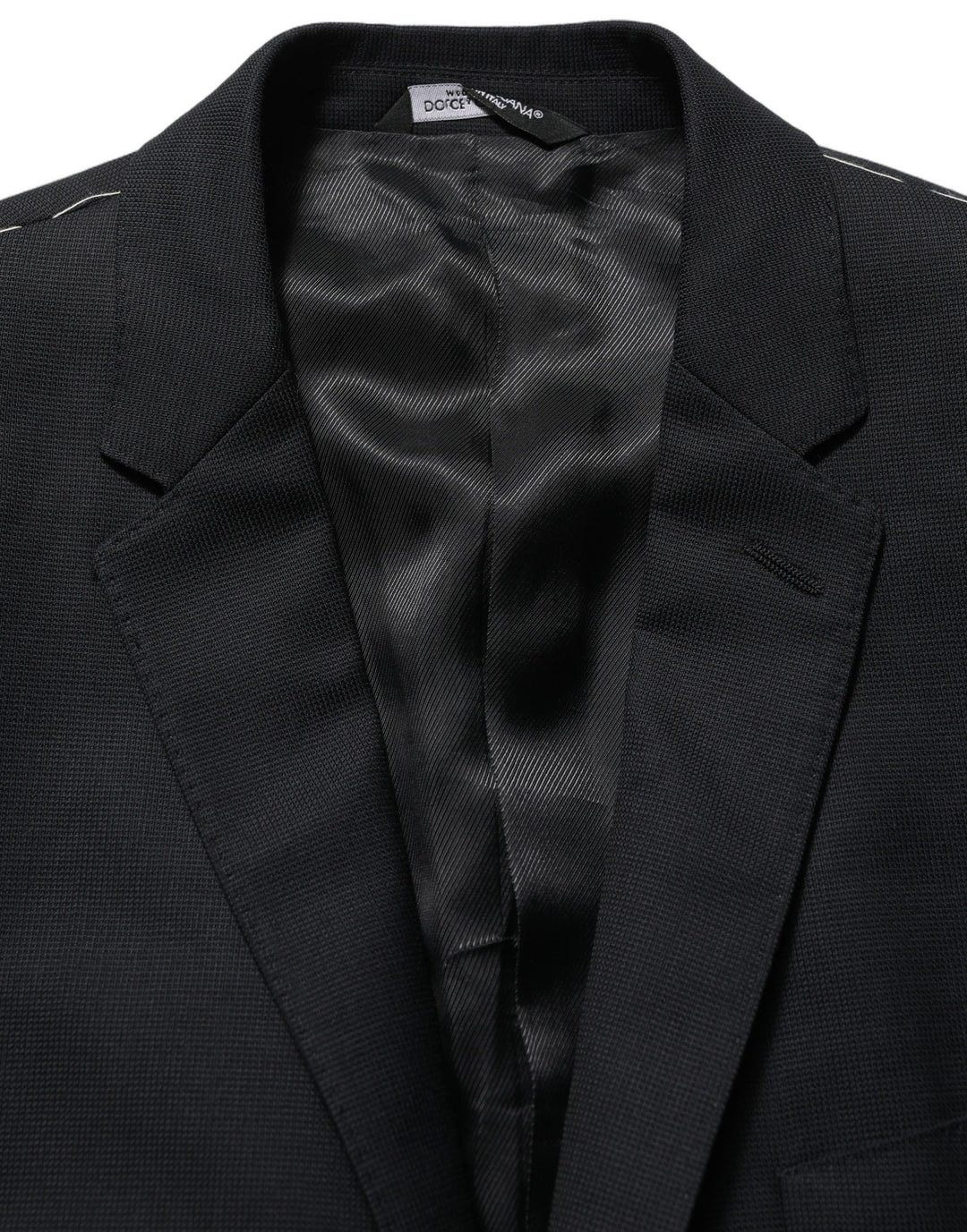 Dolce & Gabbana Black Wool Single Breasted Blazer Jacket