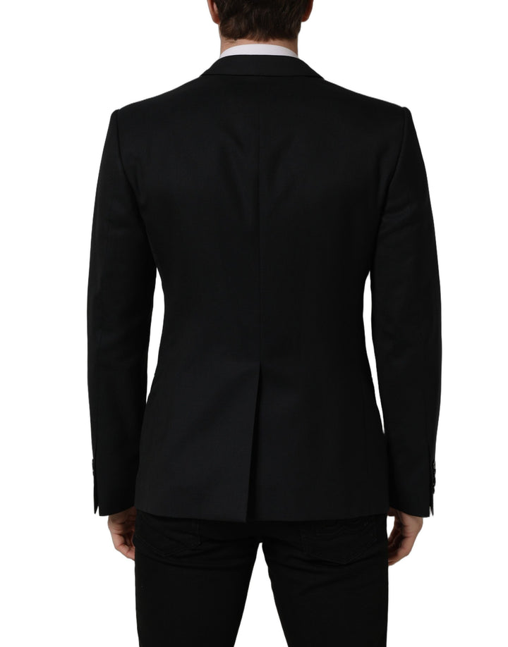 Dolce & Gabbana Black Wool Single Breasted Blazer Jacket