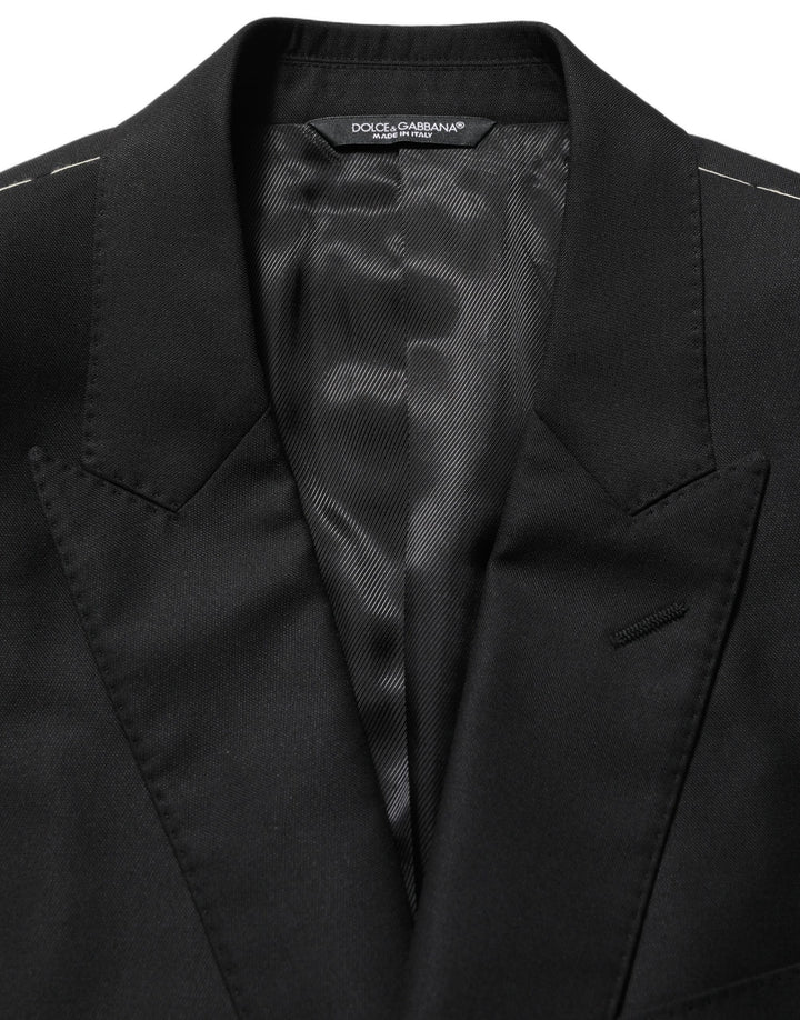 Dolce & Gabbana Black Wool Single Breasted Blazer Jacket