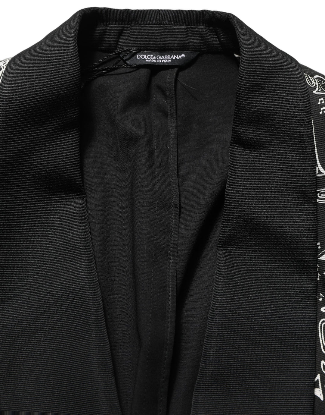Dolce & Gabbana Black Crystal Embellished Coat Blazer Jacket