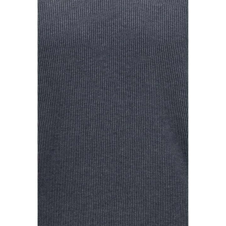 Brunello Cucinelli Gray Cotton Polo Shirt