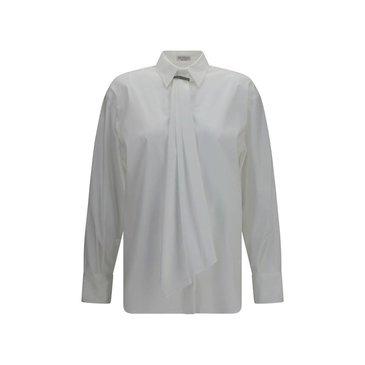Brunello Cucinelli White Cotton Dress Shirt