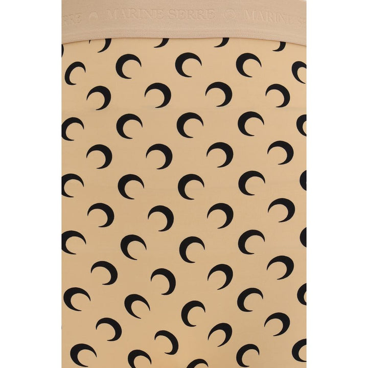 Marine Serre Beige Polyamide Bermuda Shorts
