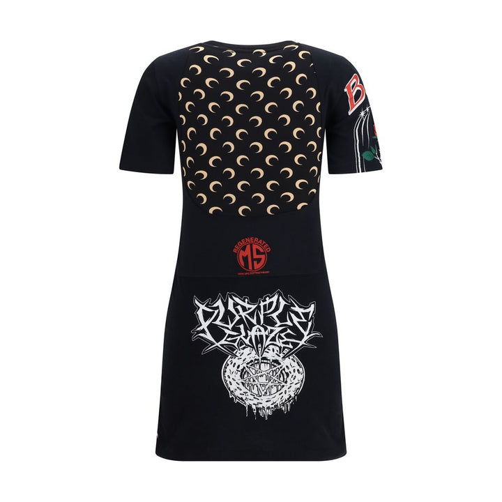 Marine Serre Black Cotton Casual Dress