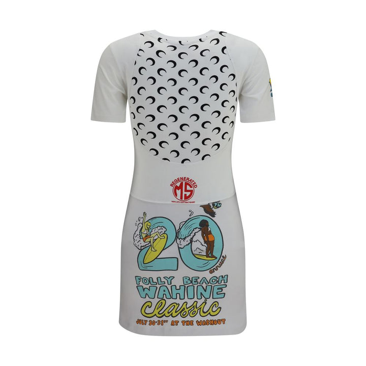 Marine Serre White Cotton Casual Dress