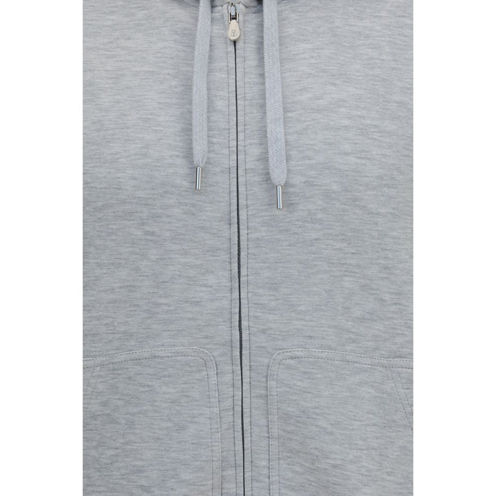 Brunello Cucinelli Gray Cotton Sweatshirt