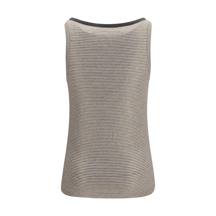 Brunello Cucinelli Beige Linen Tank Tops