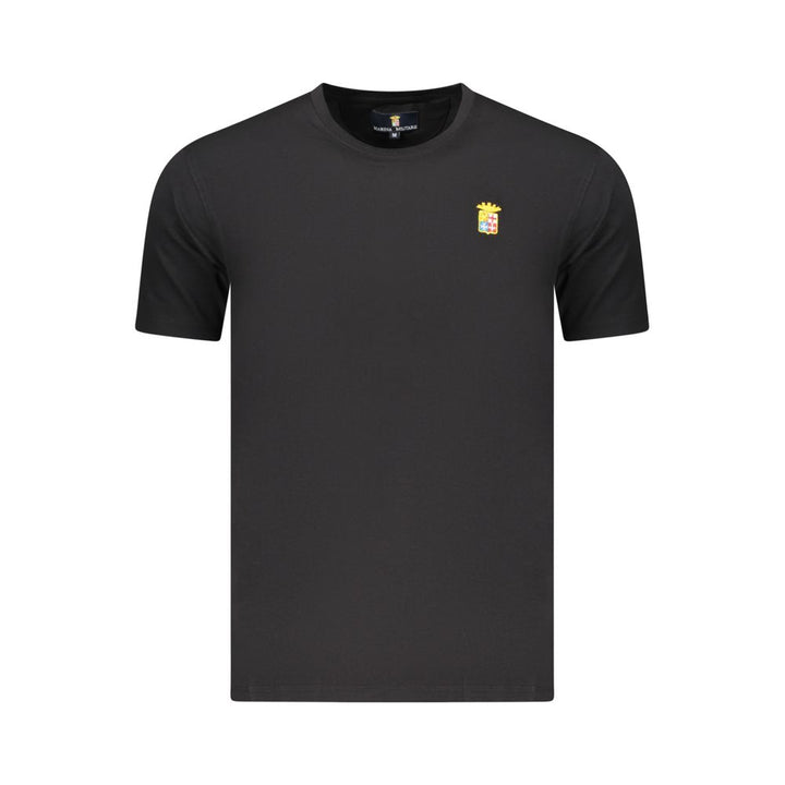 Marina Militare Black Cotton Men's T-Shirt