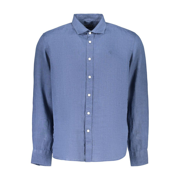 North Sails Blue Linen Men's Shirt