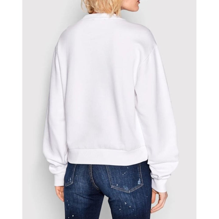 Guess Jeans White Cotton Sweatshirt