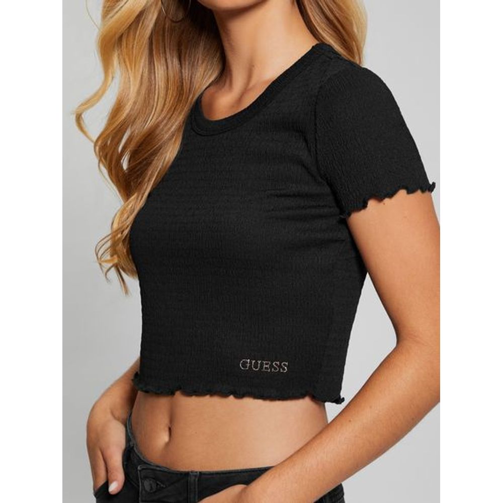 Guess Black Polyester Tank Tops